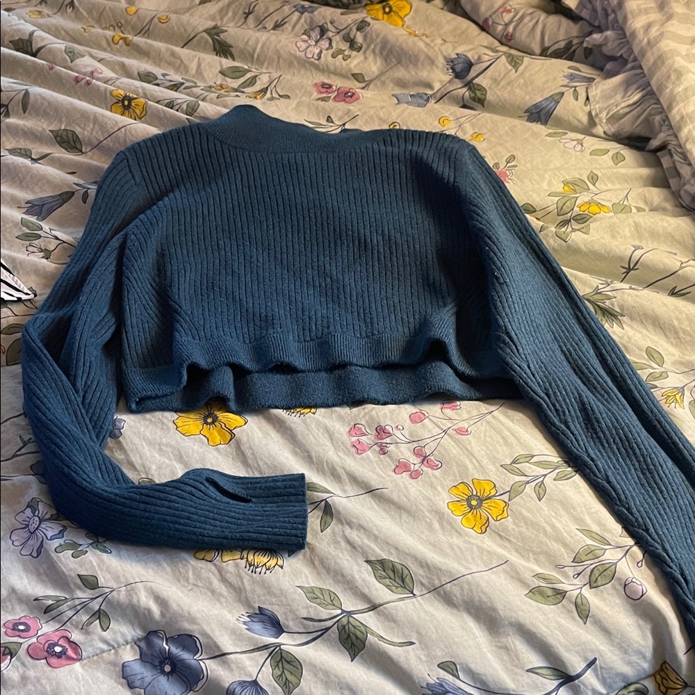 Wild Fable Teal Cowl Neck Sweater